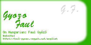 gyozo faul business card
